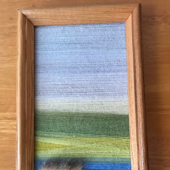 Vintage LAtvian Wall art ~hand made small picture - Picture 2 of 3